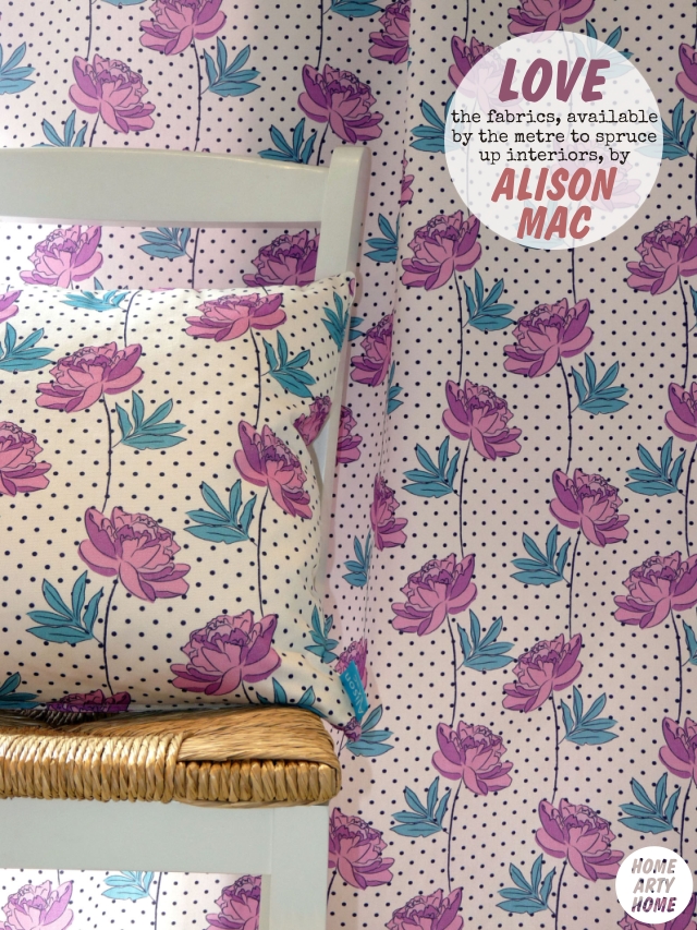 Alison Mac interiors floral fabrics and cushions decor homeartyhome