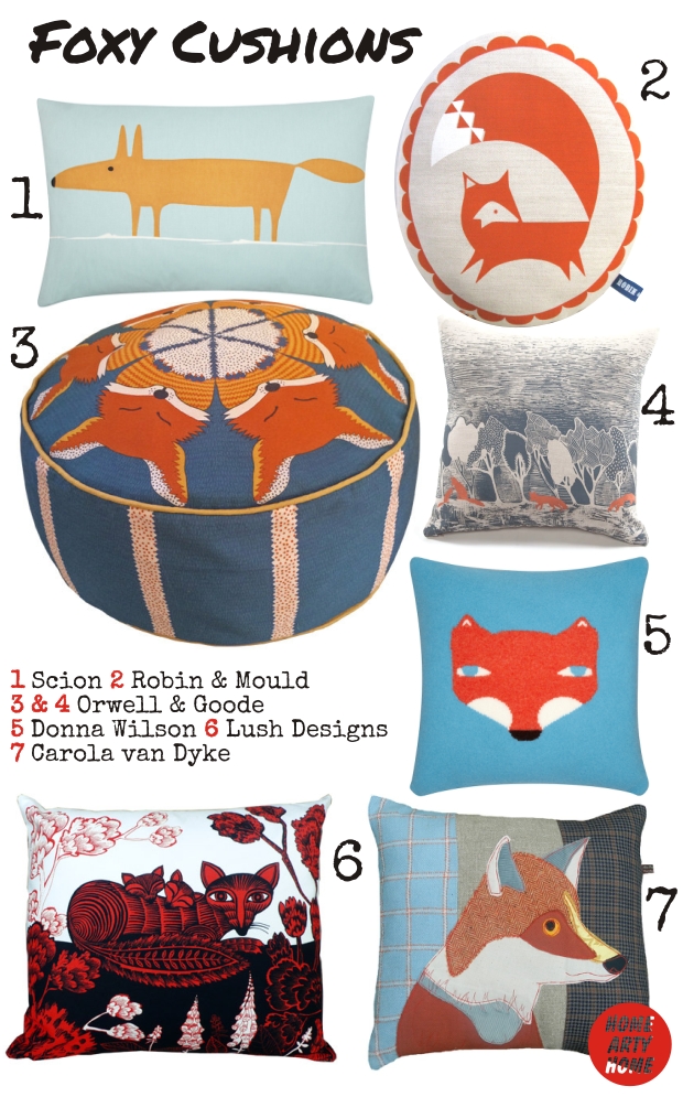 Foxycushions home arty home
