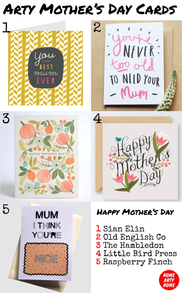 Arty Mothers Day Cards homeartyhome