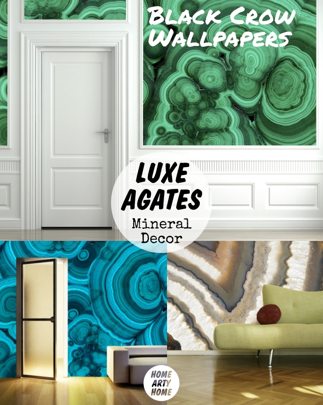 Luxe Agates Mineral Decor homeartyhome black crow studios