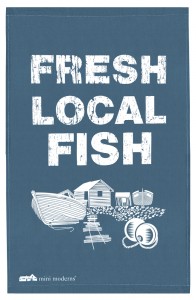 fresh local fish tea towel Mini Moderns