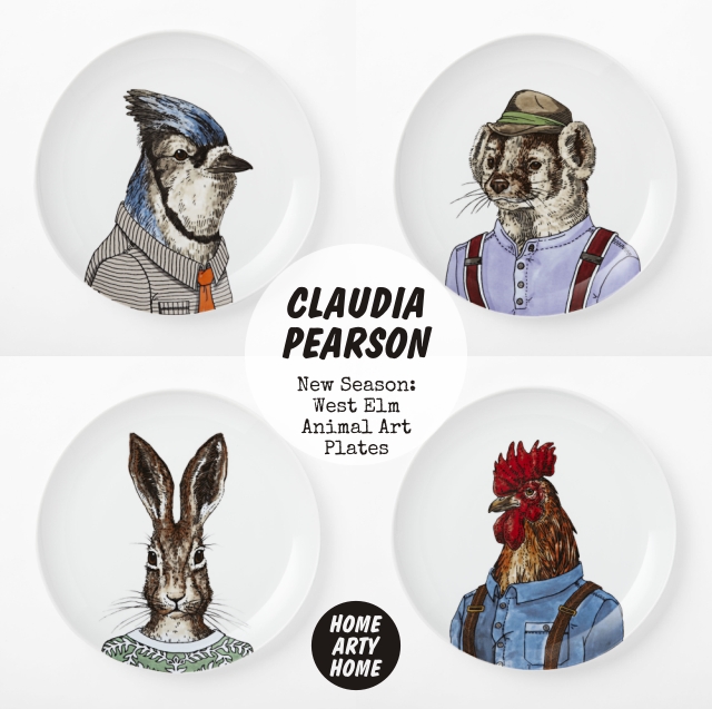 West Elm Animal Art Plates homeartyhome Claudia Pearson Home Arty Home