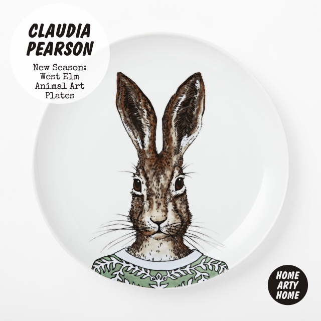West Elm Animal Art Plates homeartyhome Claudia Pearson Home Arty Home