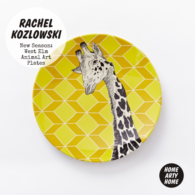 West Elm Animal Art Plates homeartyhome Rachel Kozlowski