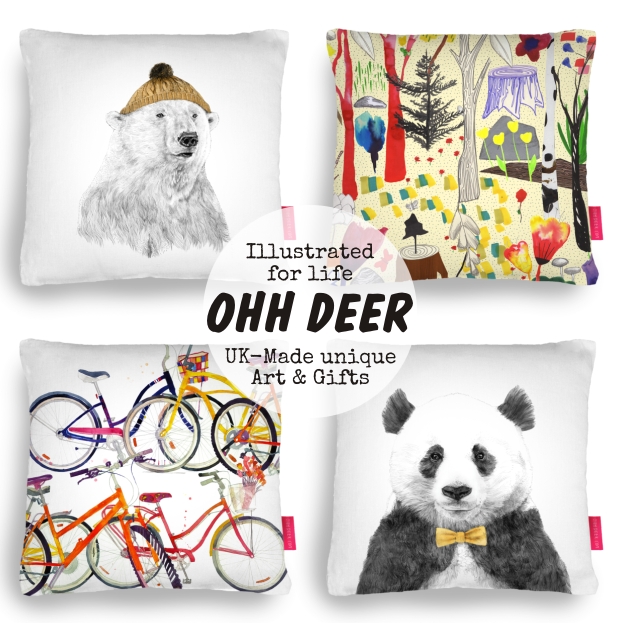 Ohh Deer illustrated for life Uk made art and gifts homeartyhome