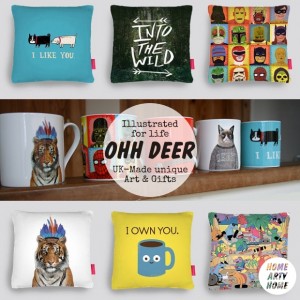 Ohh Deer illustrated for life Uk made art and gifts homeartyhome