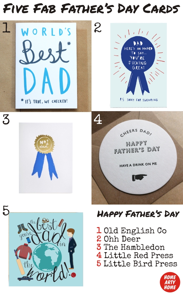 Five Fab Father's Day Cards homeartyhome