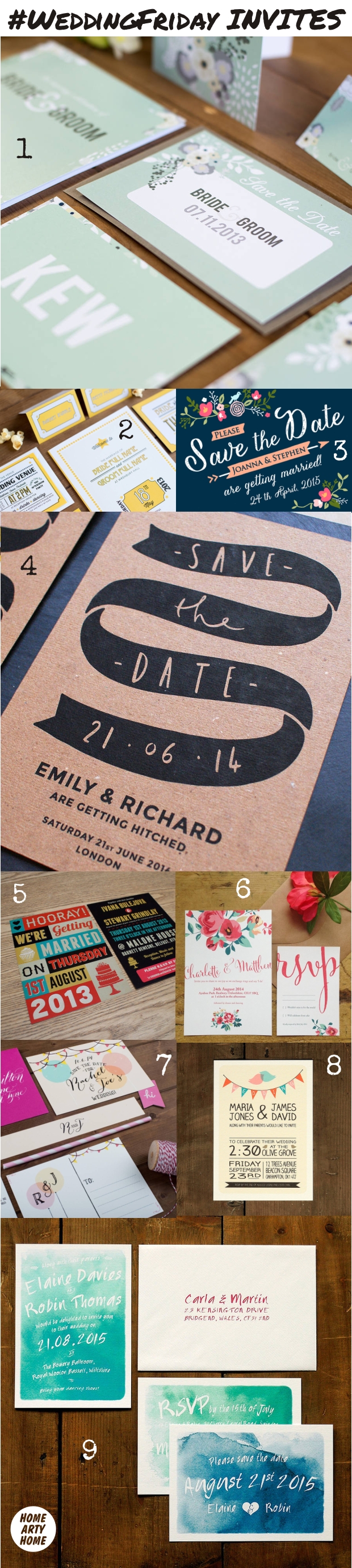 WeddingFriday Invites homeartyhome