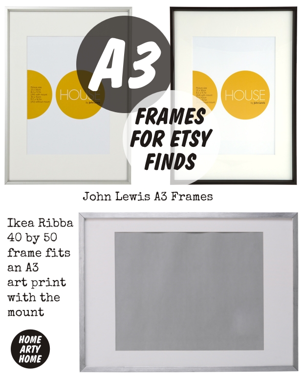 Frames for Etsy Finds homeartyhome a3 frames