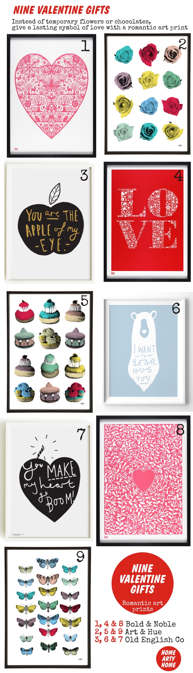 Nine Valentine Gifts homeartyhome