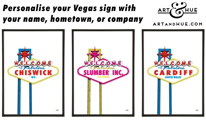 Personalise your Las Vegas pop art print